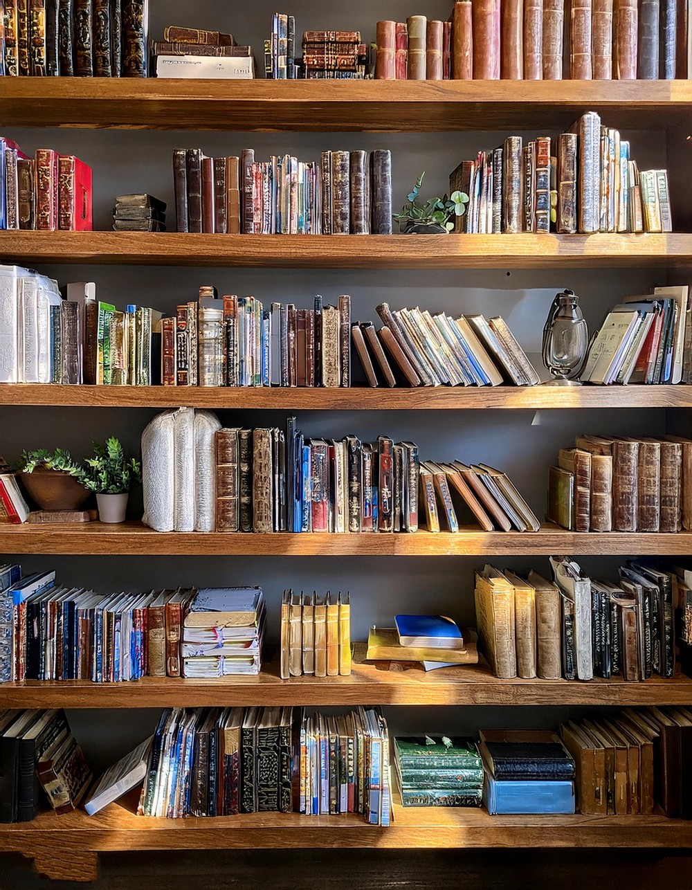 Bookshelves Overflowing