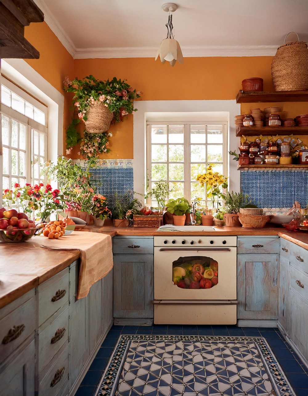 Bright and Cheerful Spanish-Inspired Kitchen