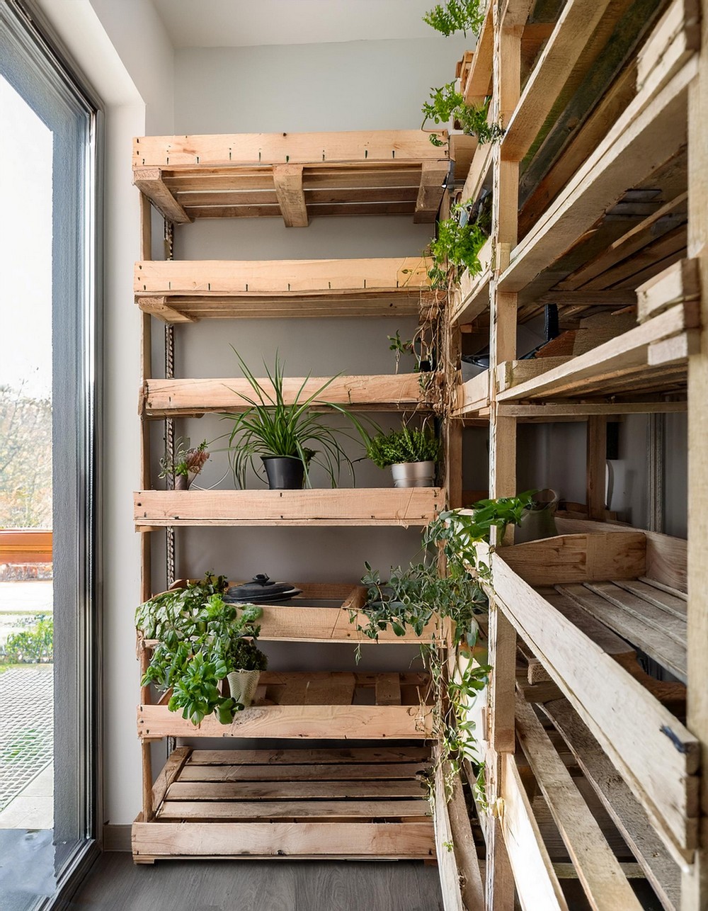 DIY Pallet Shelves