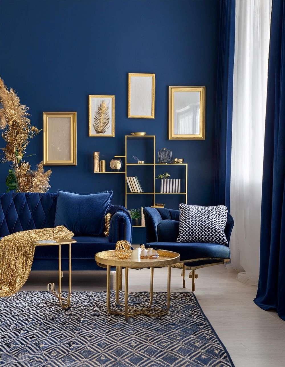 Navy Blue Walls