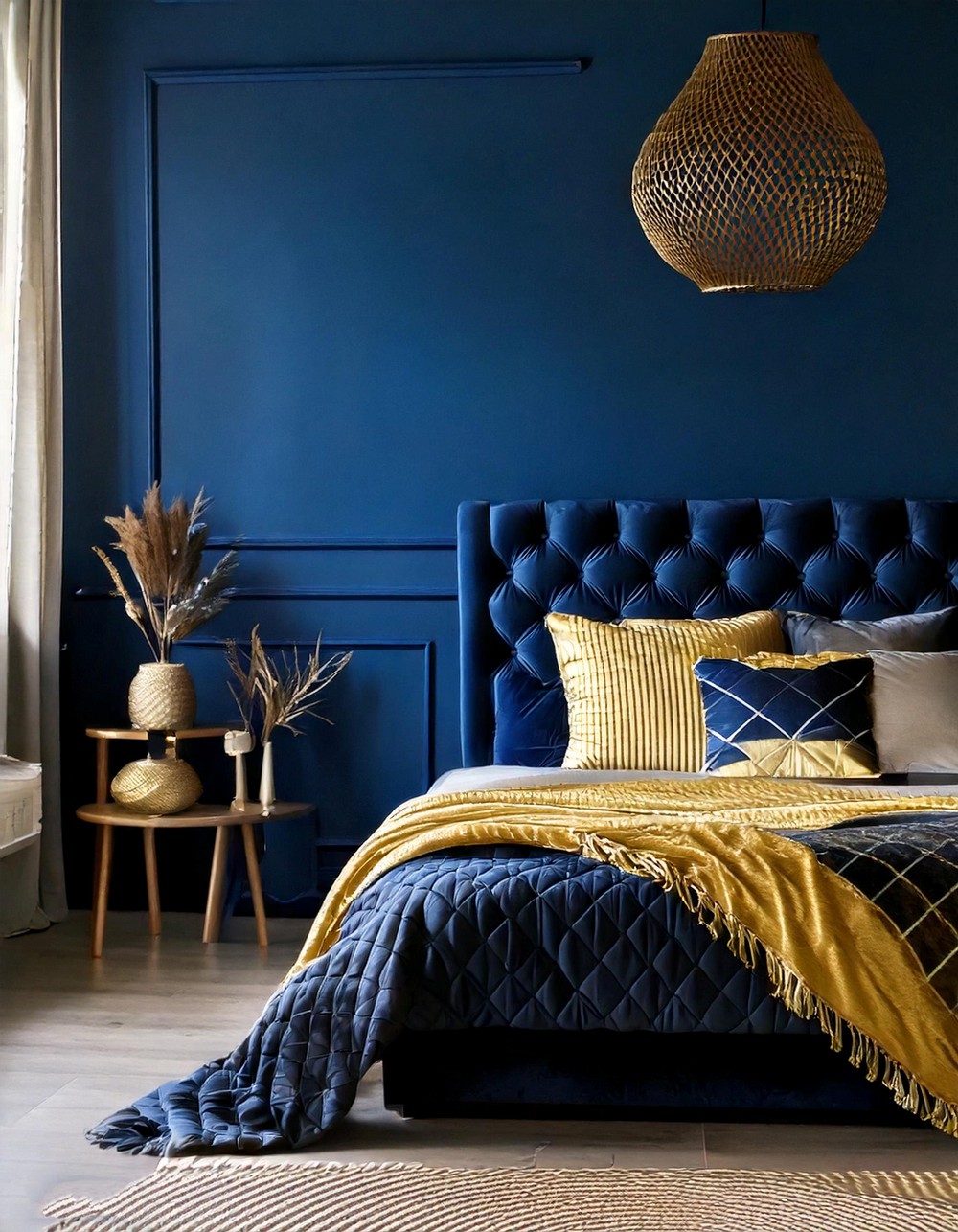 Navy Blue and Gold