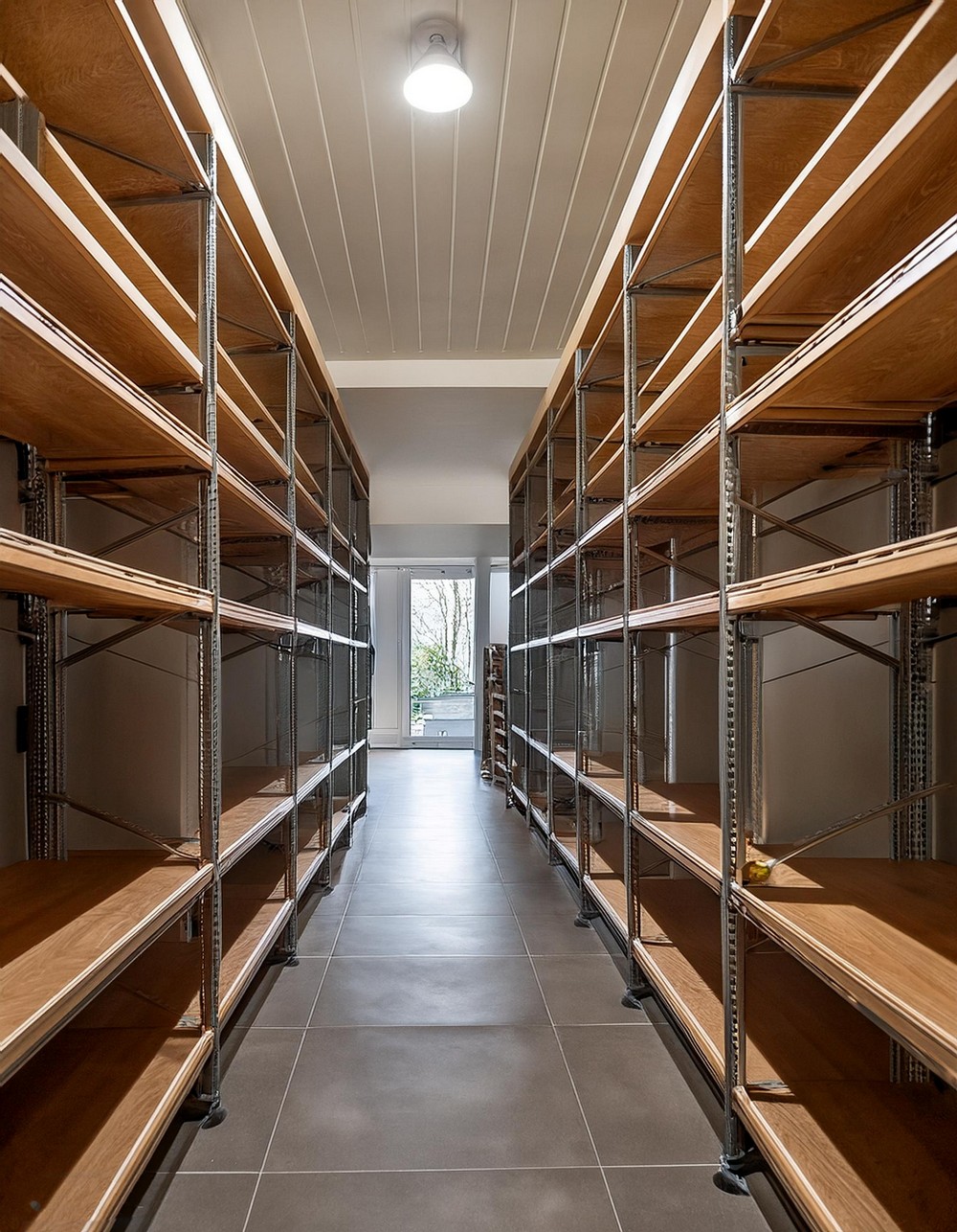 Open Shelving with Doors