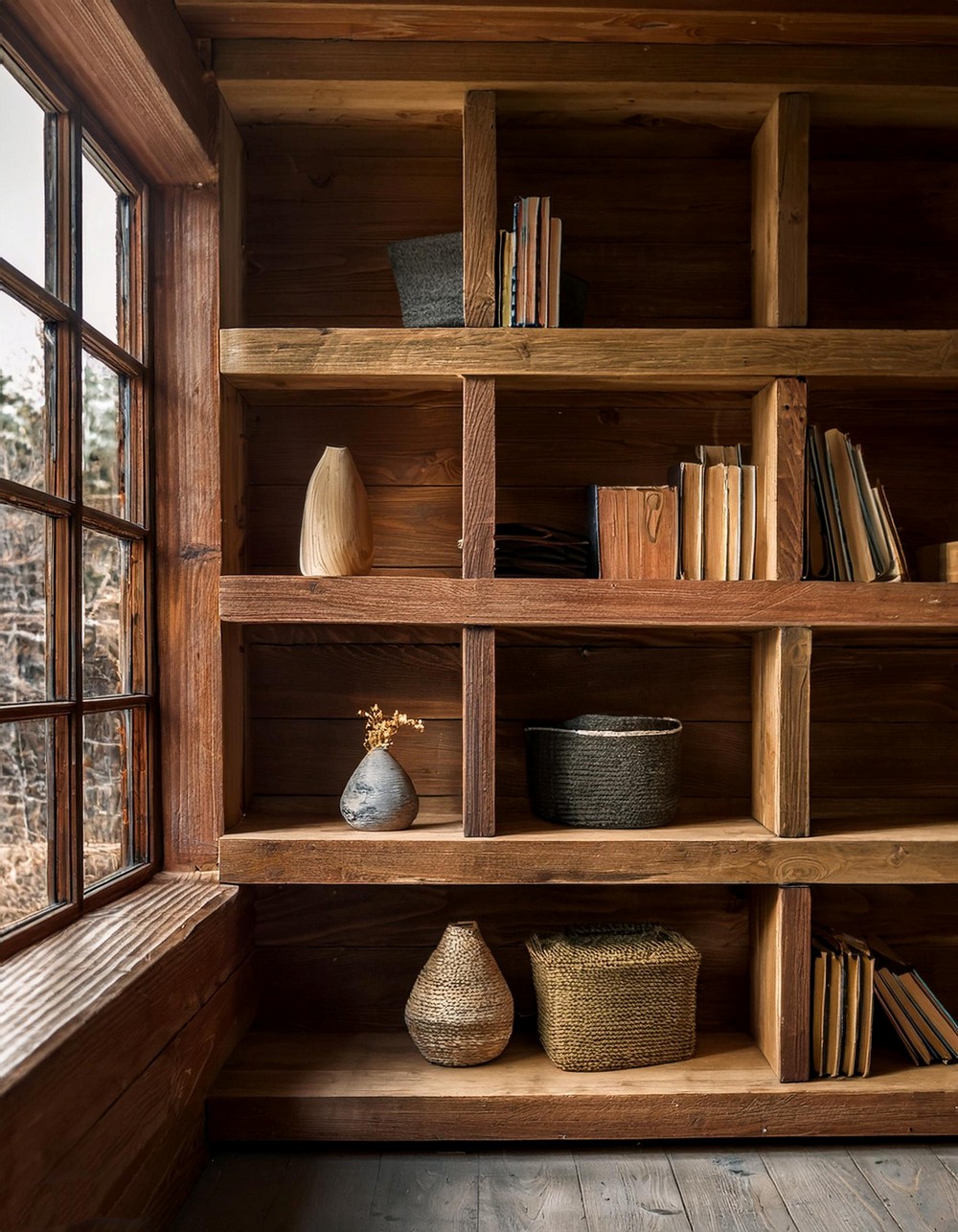 Rustic Wood Shelves