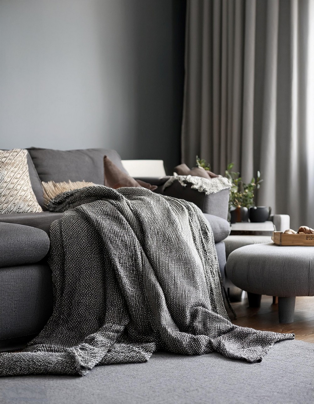 Textured Gray Fabrics