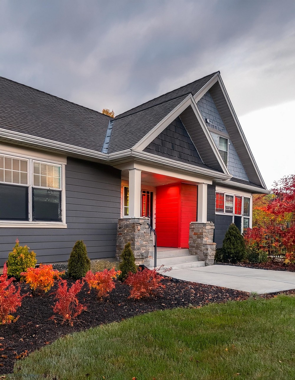 Warm Gray + Red + Black