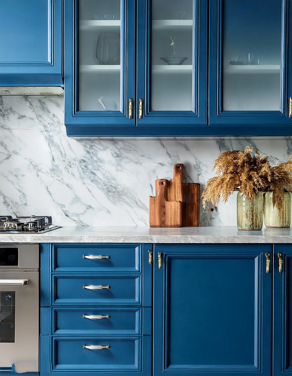 Bold Blue Cabinets