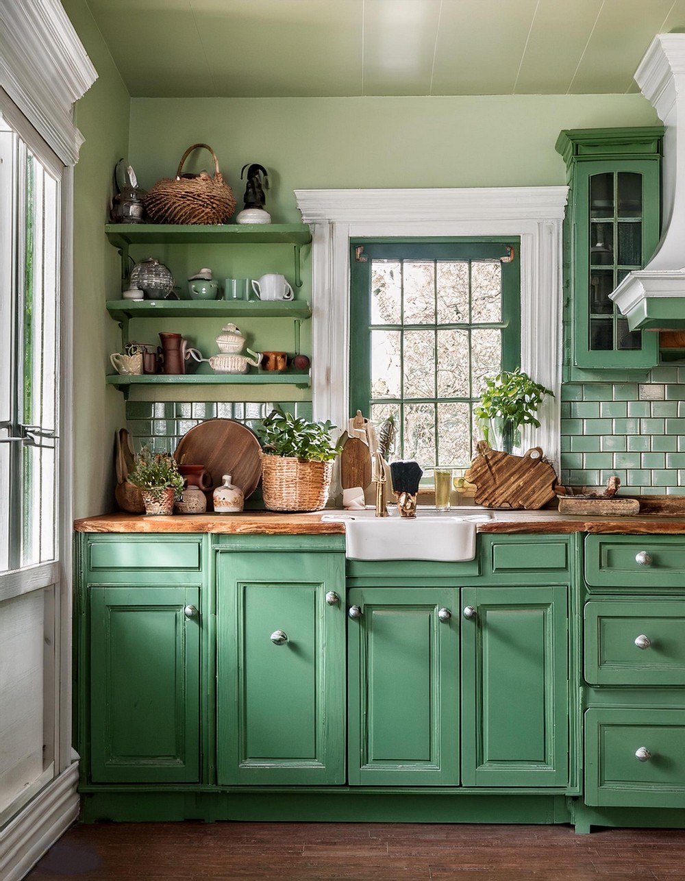 Bold Green Cabinets