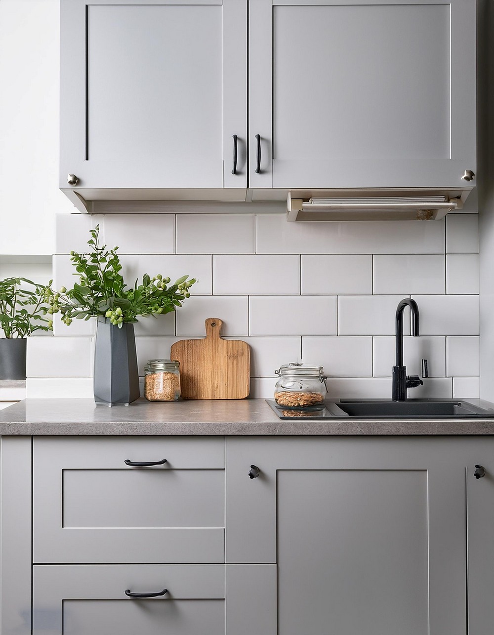 Bright and Airy White Backsplash