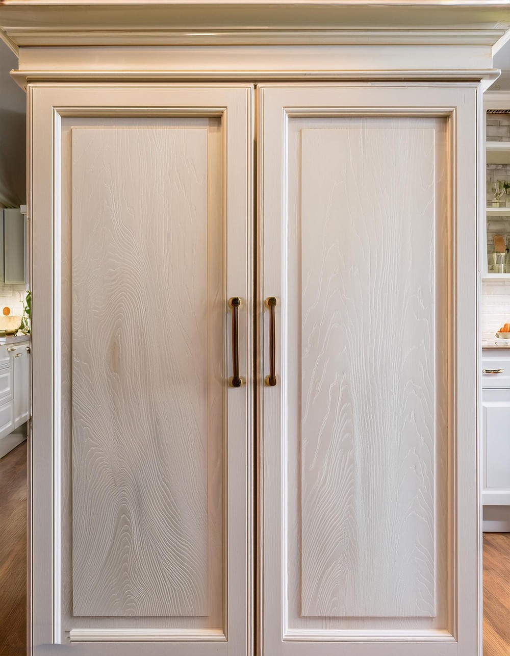 Ivory Shaker Cabinets with Classic Knobs