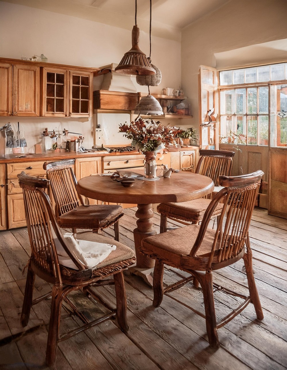 Warm Wood and Retro Seating