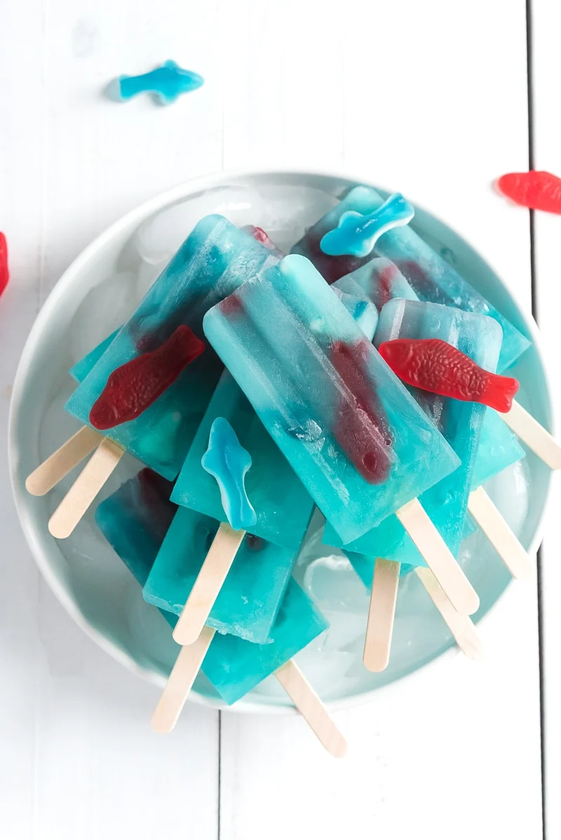 Ocean Blue Lemonade Popsicles