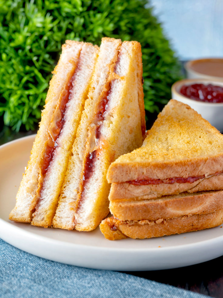 Air Fryer Peanut Butter and Jelly Sandwich