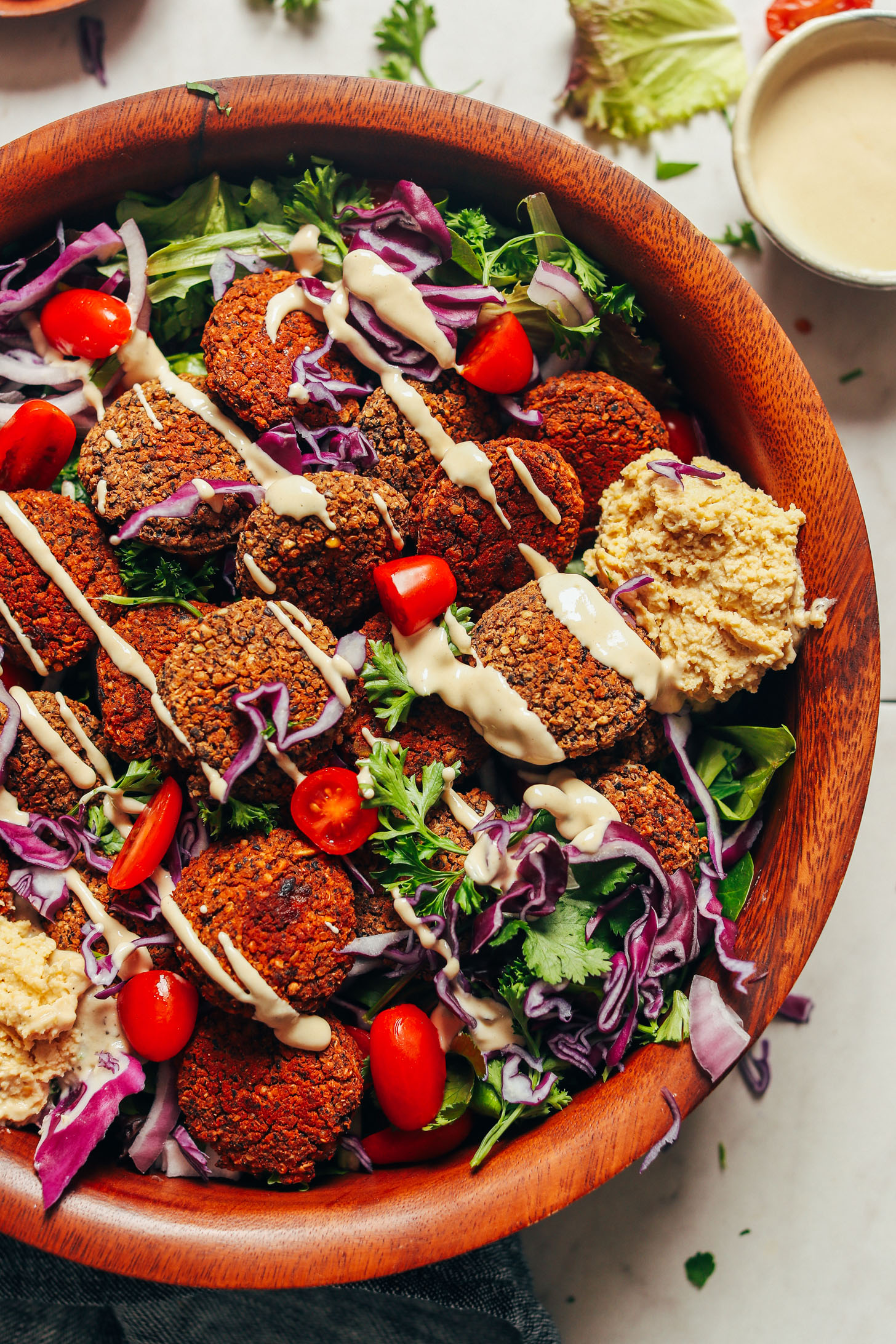 Baked Quinoa Black Bean Falafel