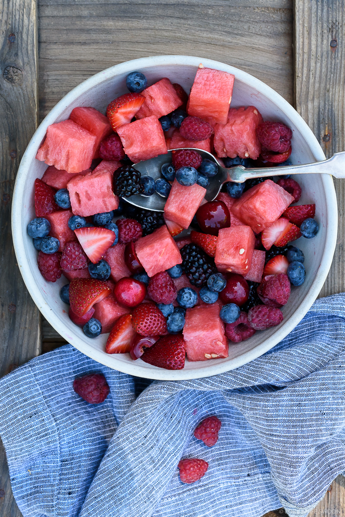 Berry Watermelon Fruit Salad 