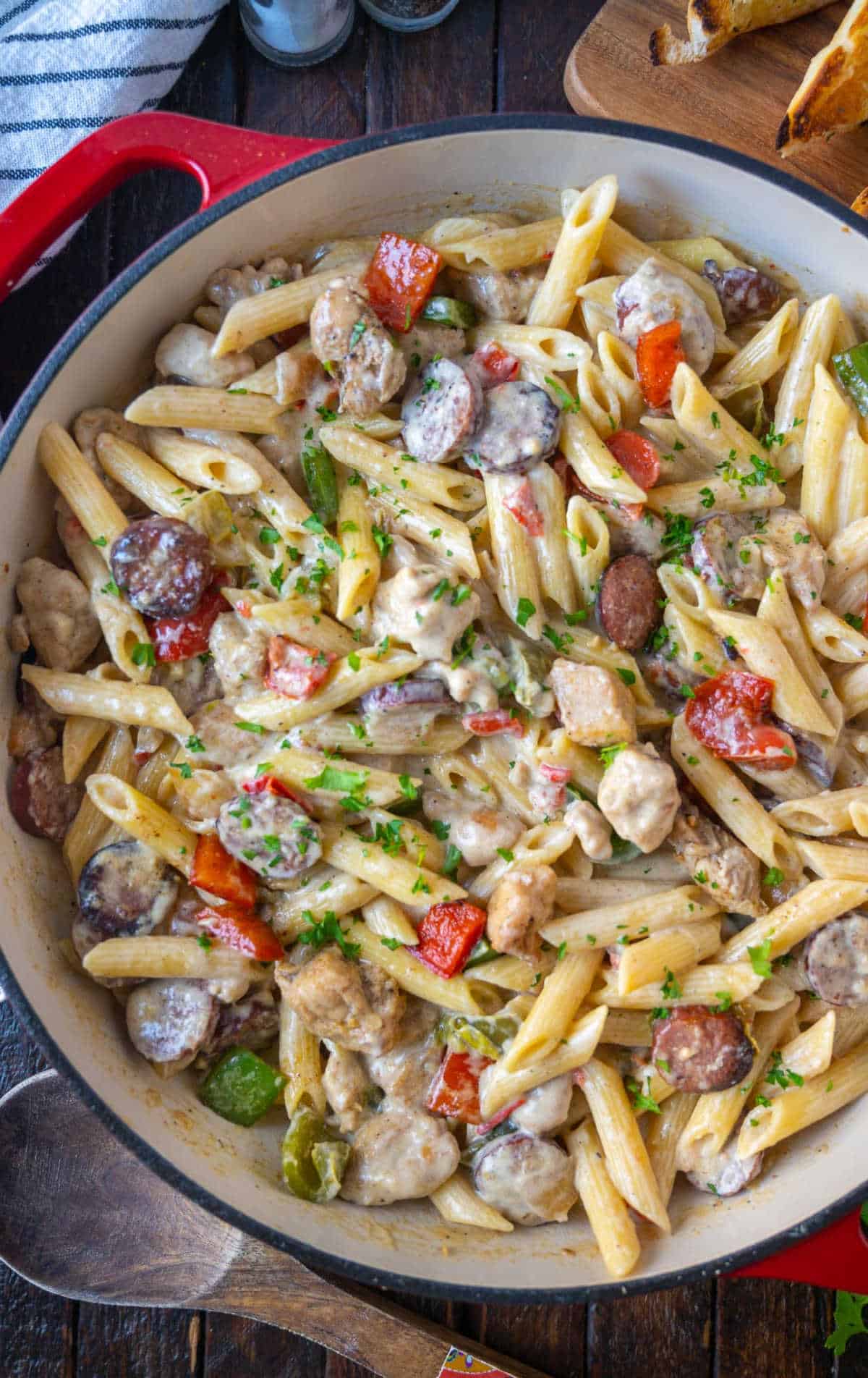 Cajun Chicken and Sausage Pasta