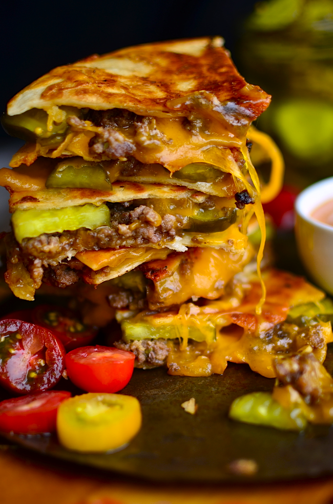 Cheeseburger Quesadillas