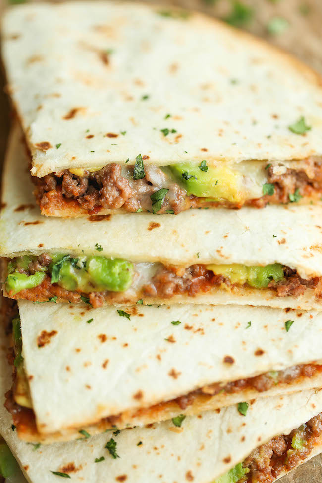 Cheesy Avocado Quesadillas