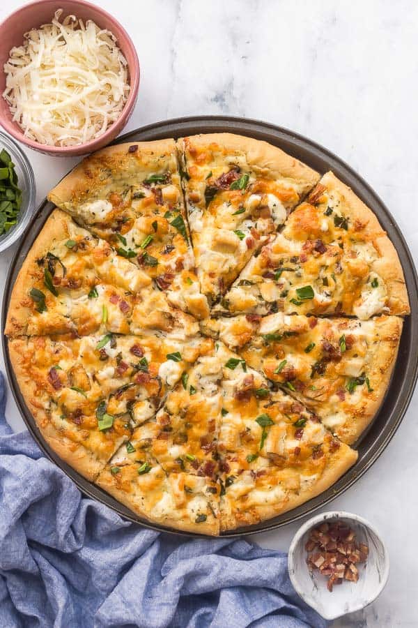 Chicken Alfredo Pizza