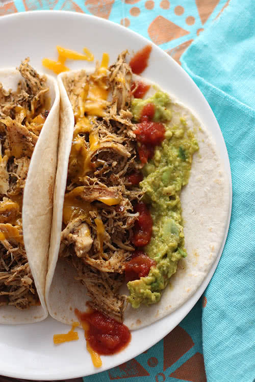 Cool Ranch Shredded Chicken Tacos