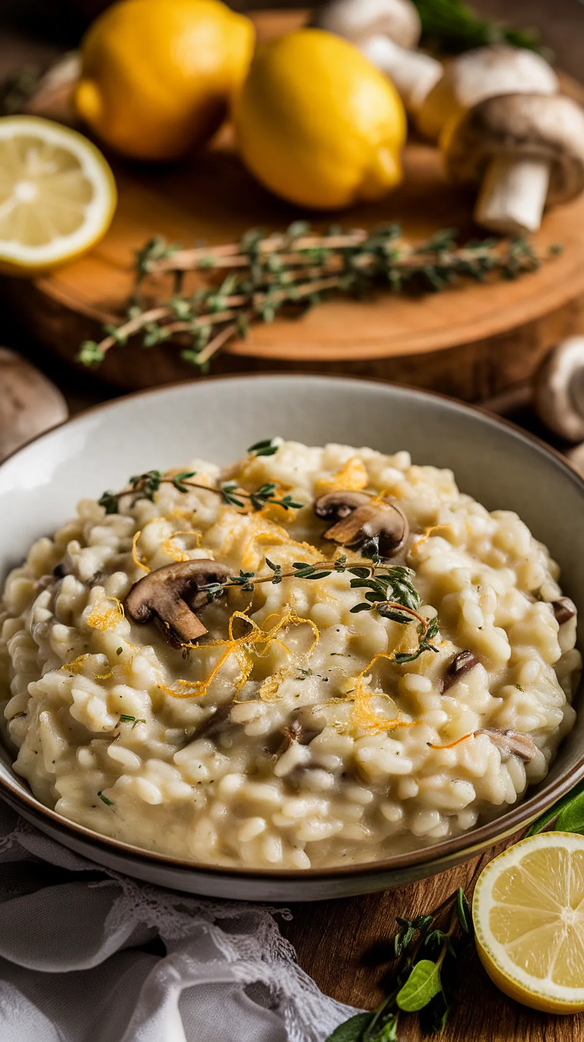 Creamy Mushroom Lemon Risotto Recipe