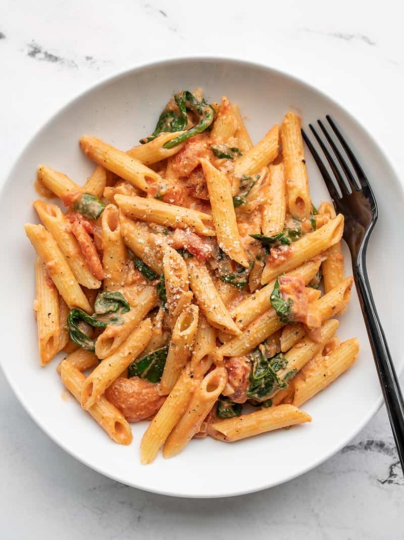 Creamy Tomato and Spinach Pasta