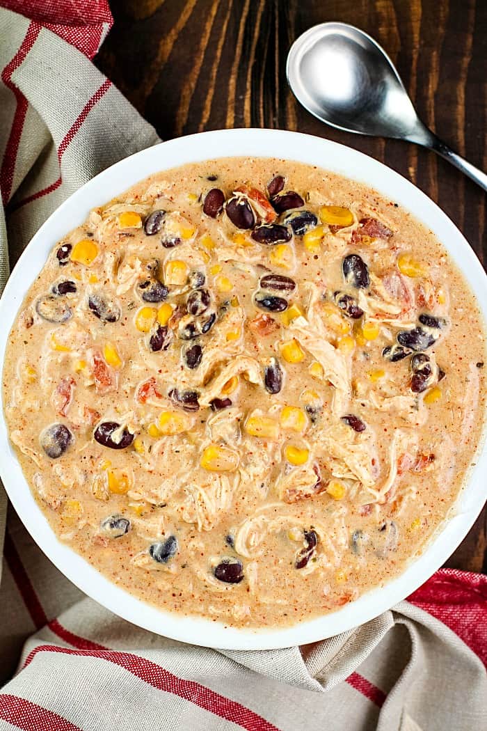 Easy Crock Pot Cream Cheese Chicken Chili 