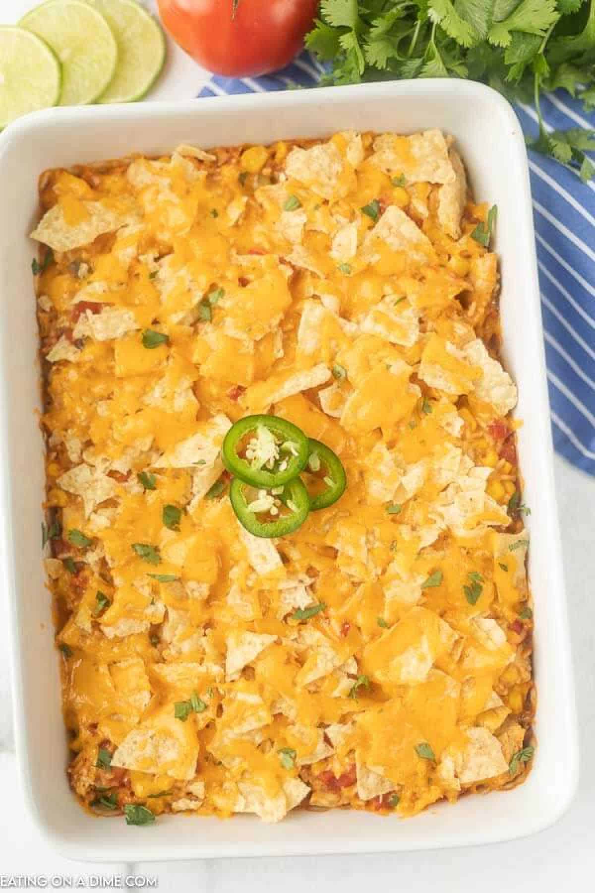 Easy Nacho Chicken Casserole Recipe