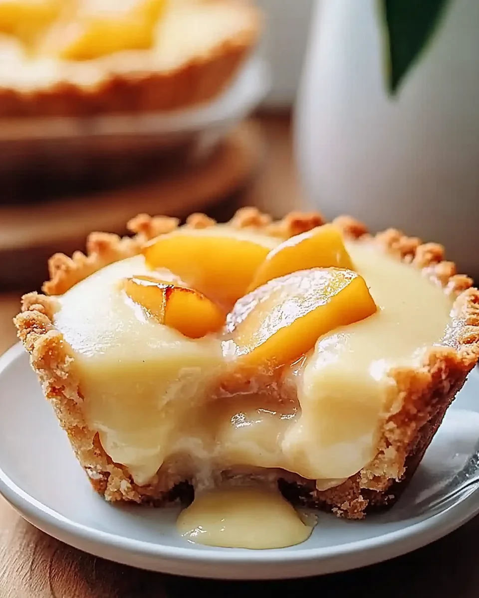 Easy No-Bake Peach Custard