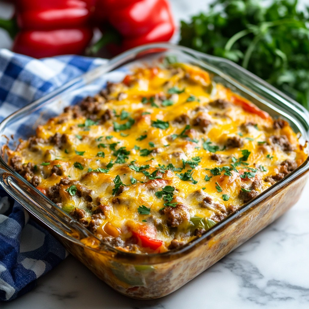 Easy Stuffed Pepper Casserole