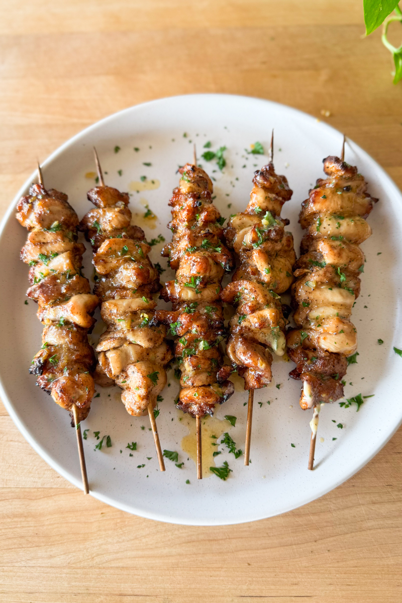 Garlic Parmesan Chicken Skewers Air Fryer 