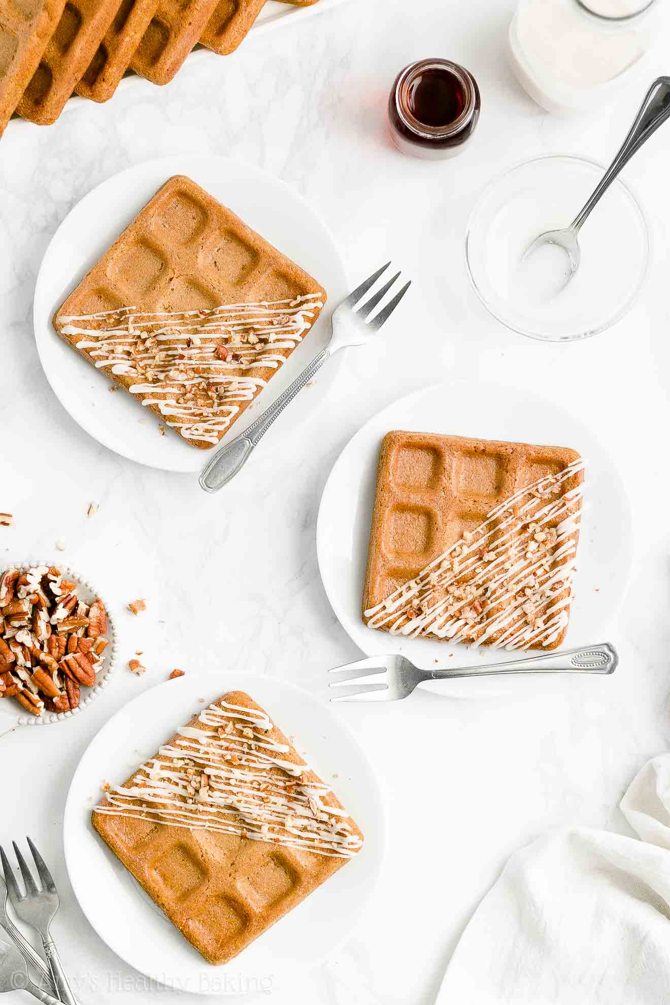 Healthy Carrot Cake Waffles