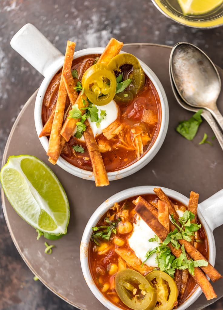 Healthy Chicken Tortilla Soup Crock Pot Recipe