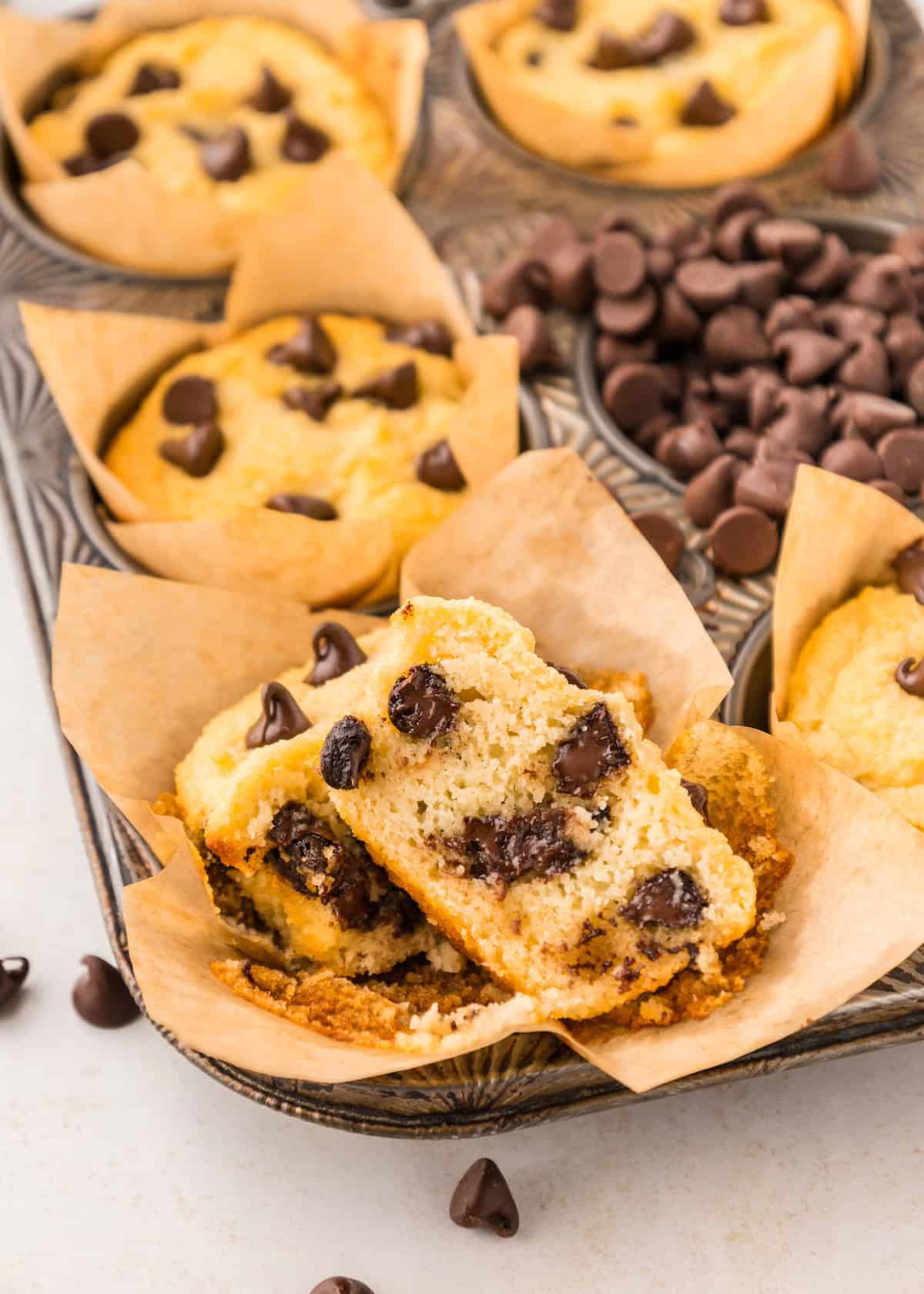 Healthy Chocolate Chip Muffins