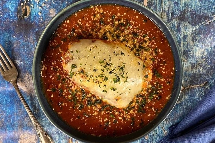 Healthy Slow Cooker Chicken Parmesan