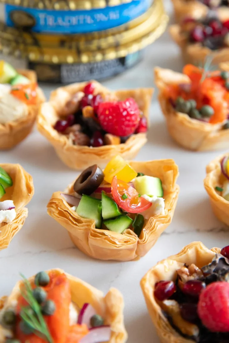 Homemade Phyllo Cups with Hummus