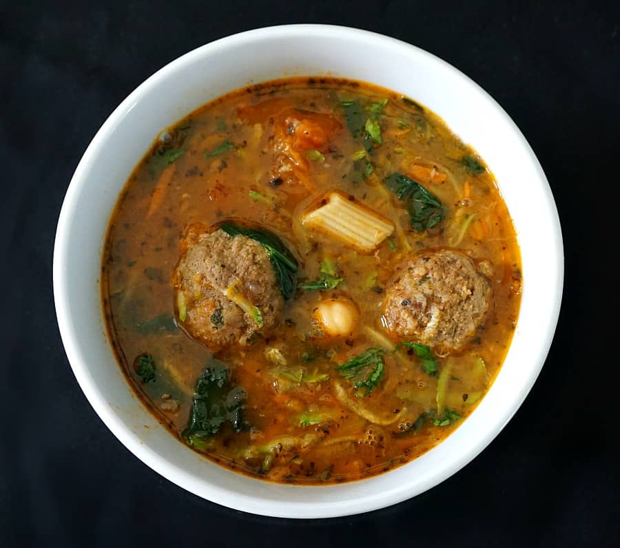 Instant Pot Meatball Minestrone Soup