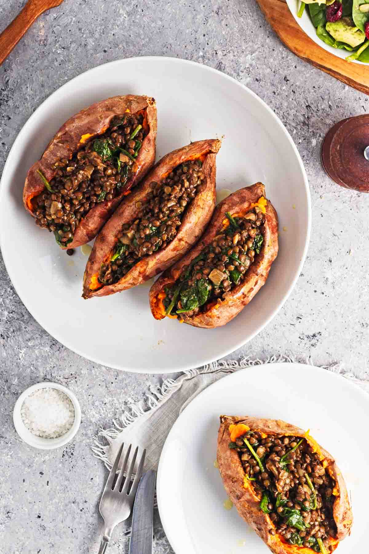 Lentil Stuffed Sweet Potatoes