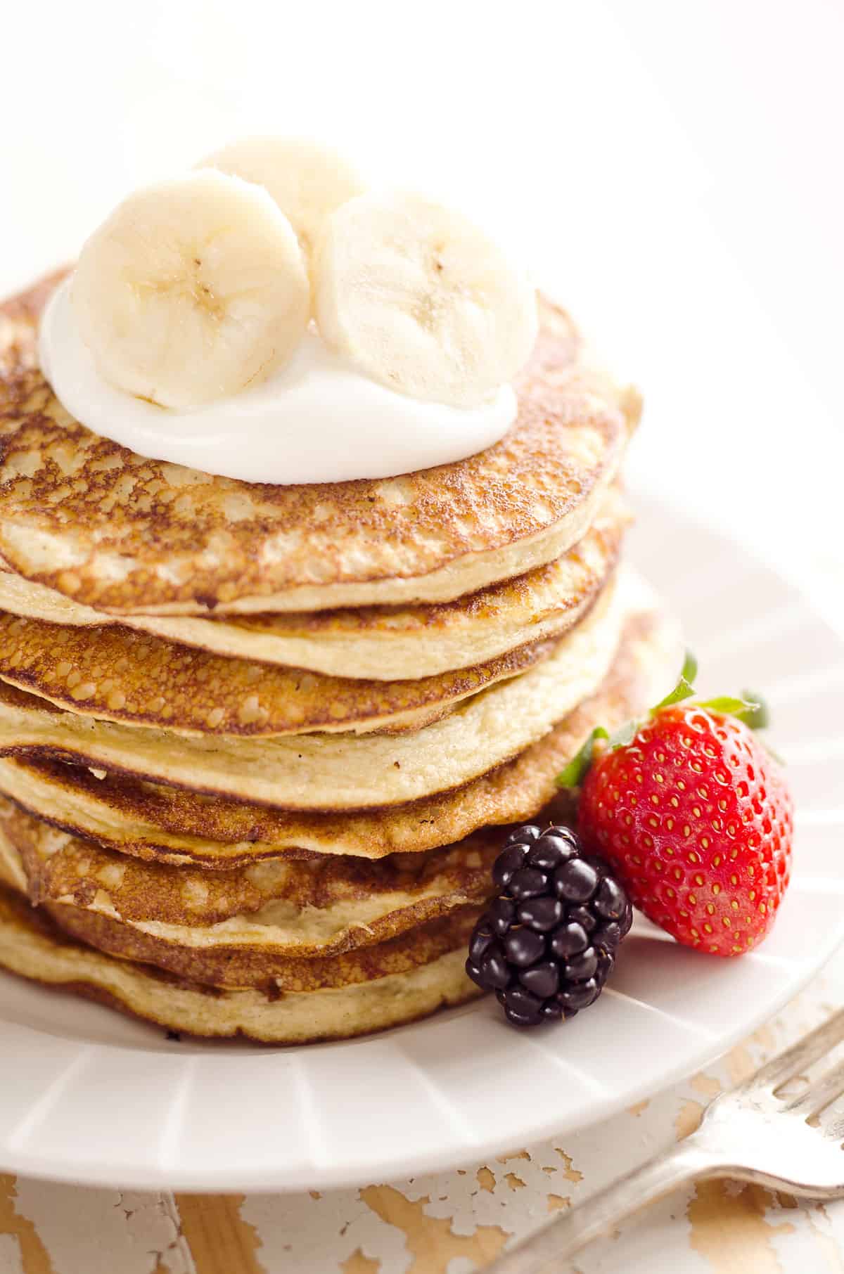 Light & Fluffy Banana Protein Pancakes