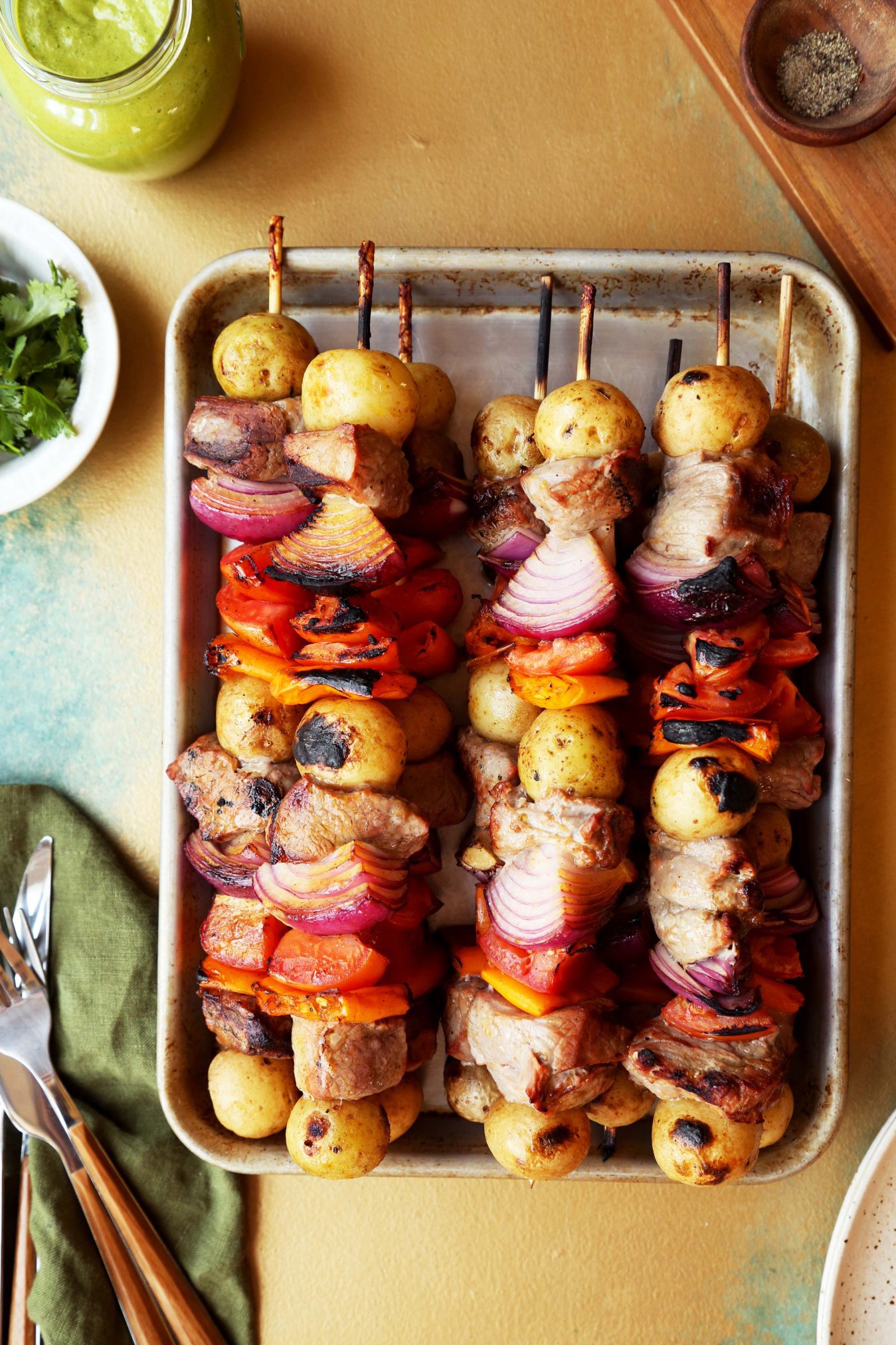 Lomo Saltado Kabobs