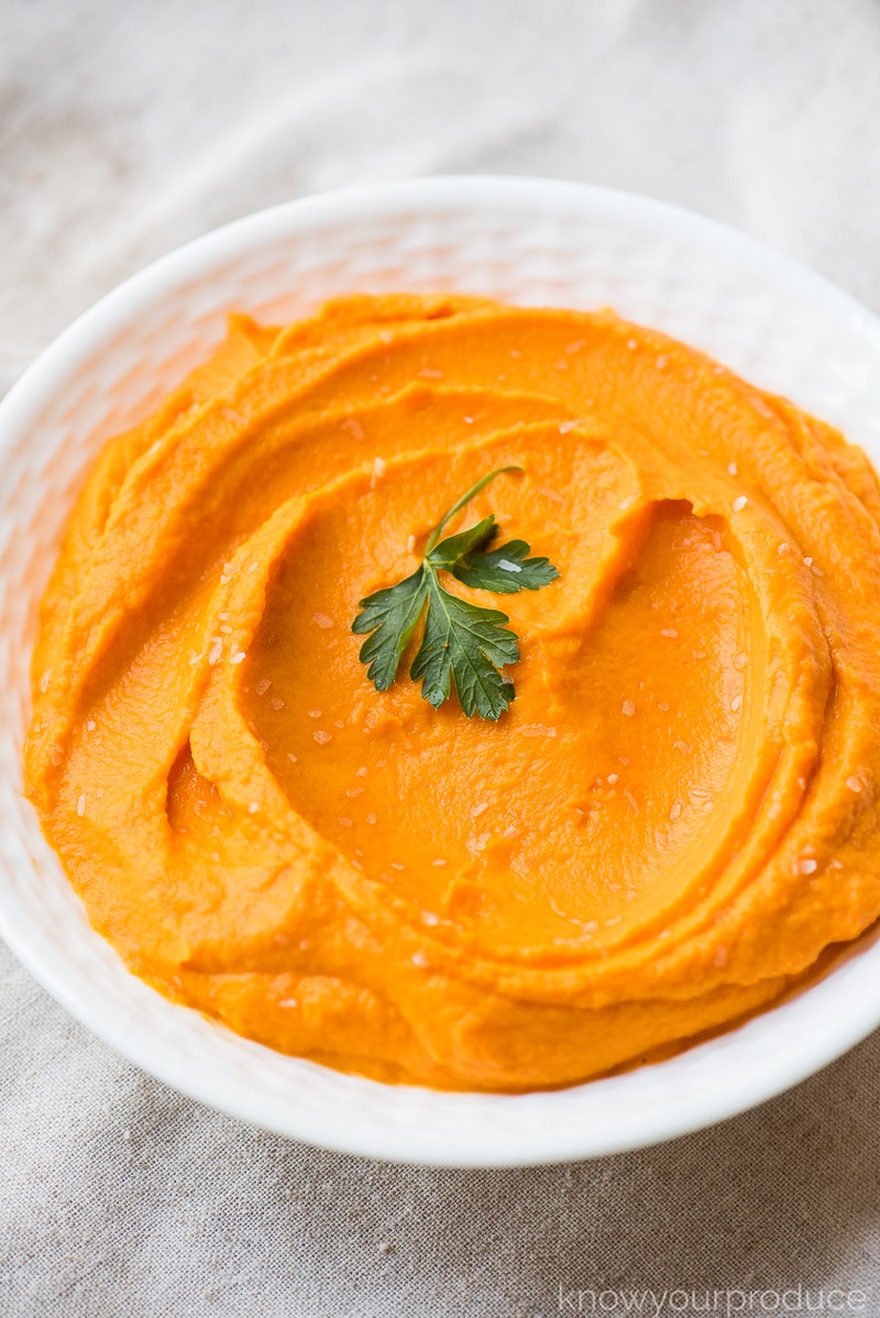 Mashed Carrots in a Vitamix Blender 