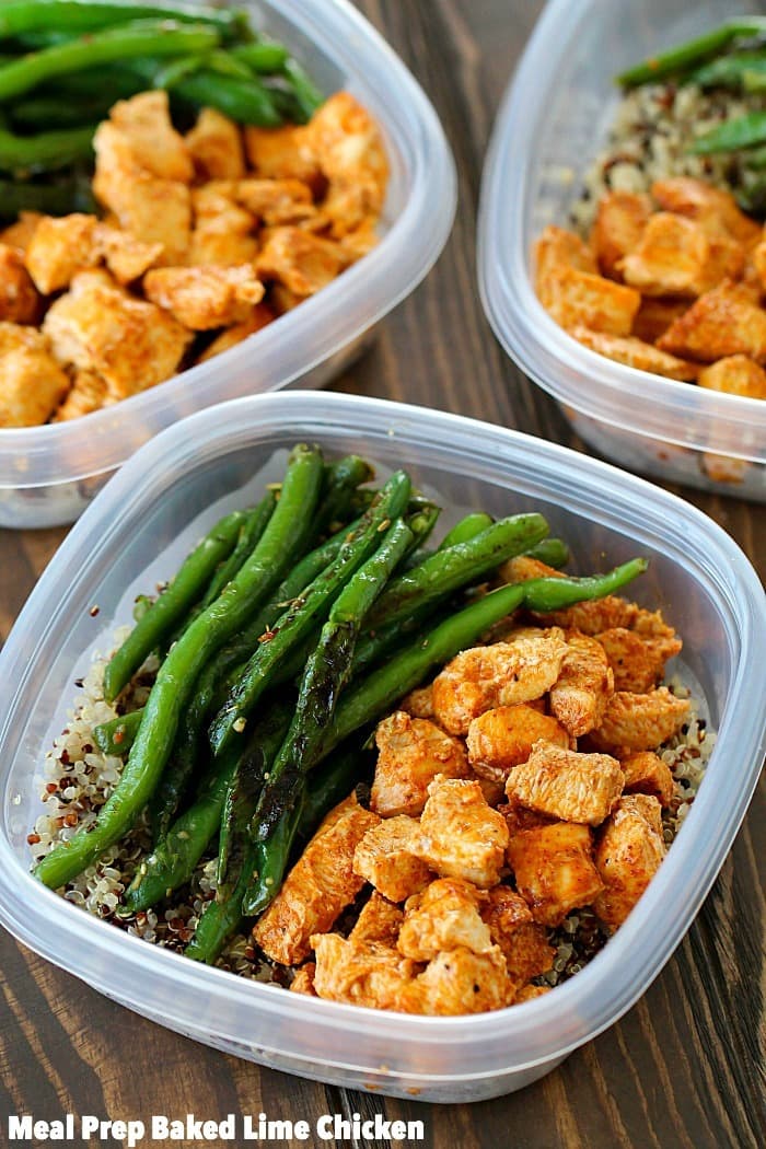 Meal Prep Baked Lime Chicken Bowls