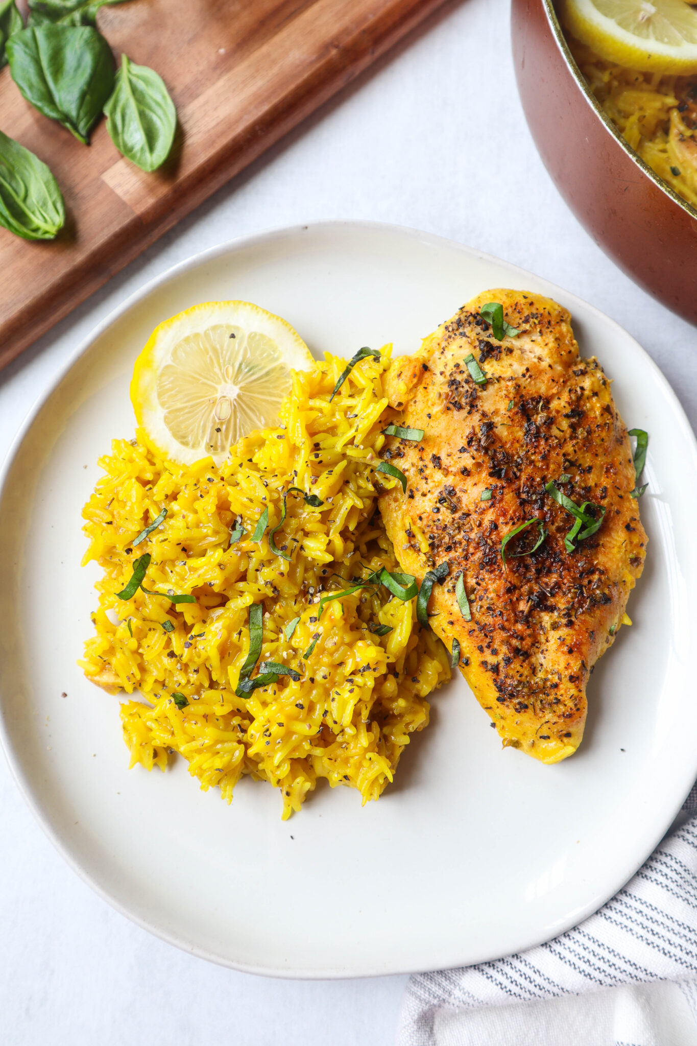 One Pot Lemon Herb Chicken and Rice