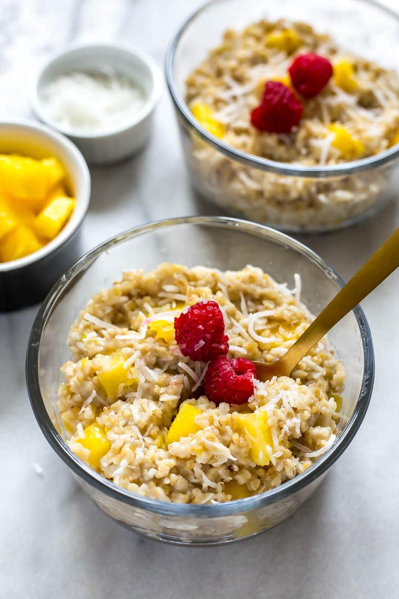 Pina Colada Instant Pot Steel Cut Oats