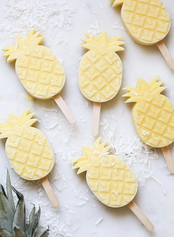 Coconut Rum Pineapple Popsicles