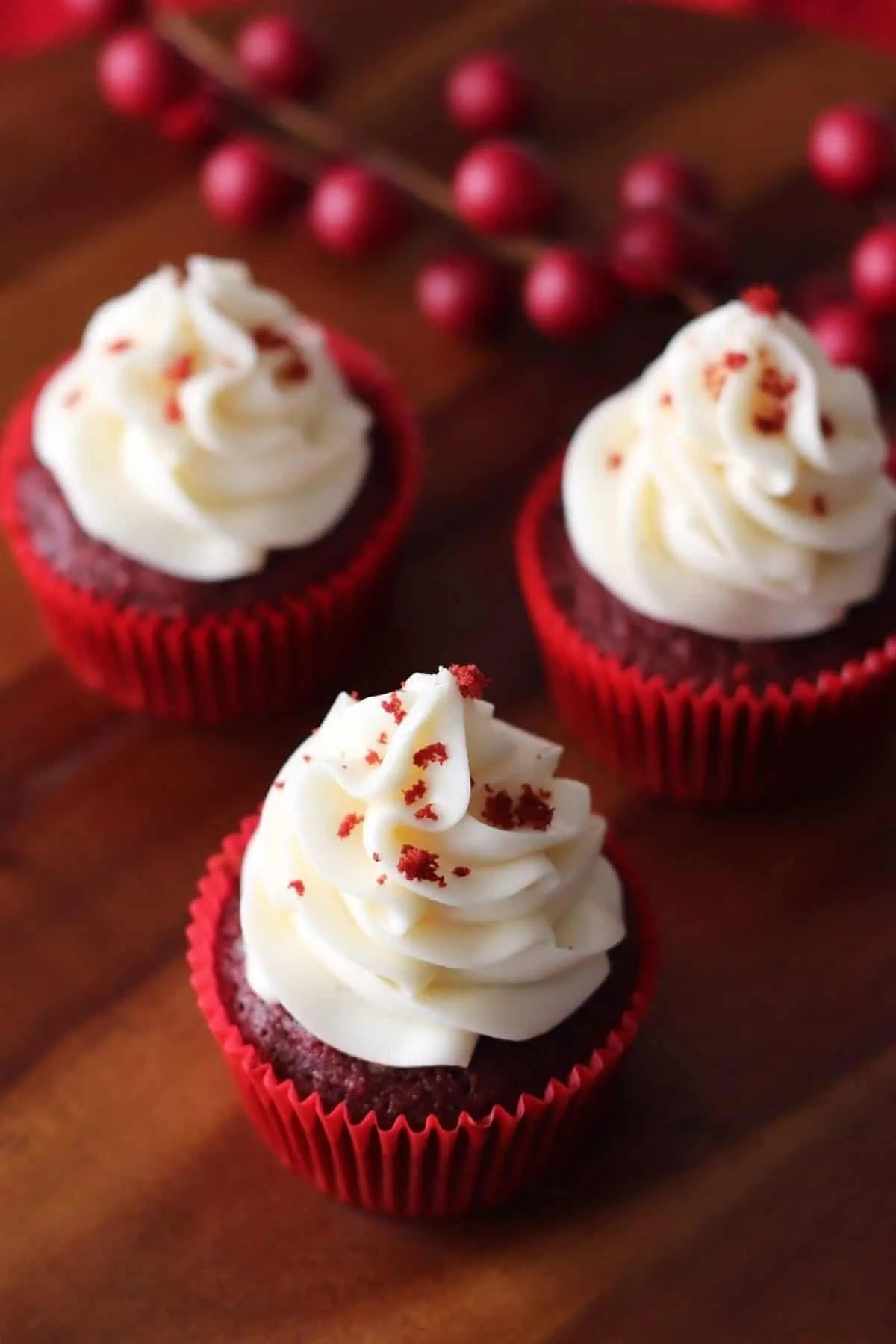 Red Velvet Cupcakes with Cream Cheese Frosting