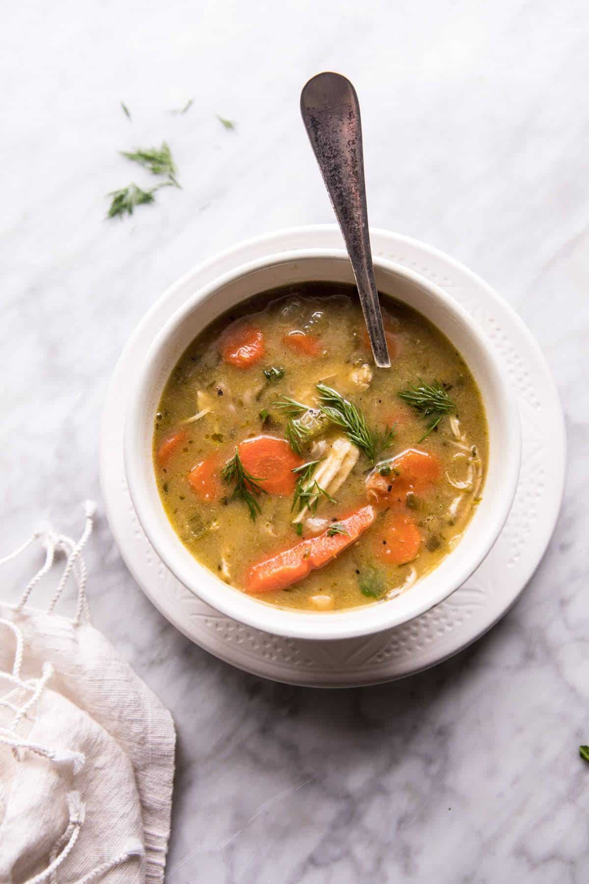 Slow Cooker Hearty Chicken Soup. 