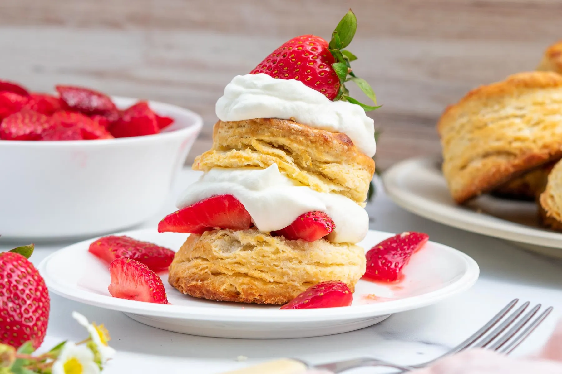 Sourdough Strawberry Shortcakes