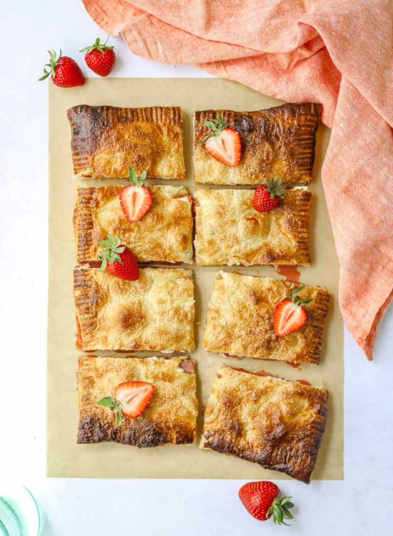 Strawberry Rhubarb Puff Pastry Tart