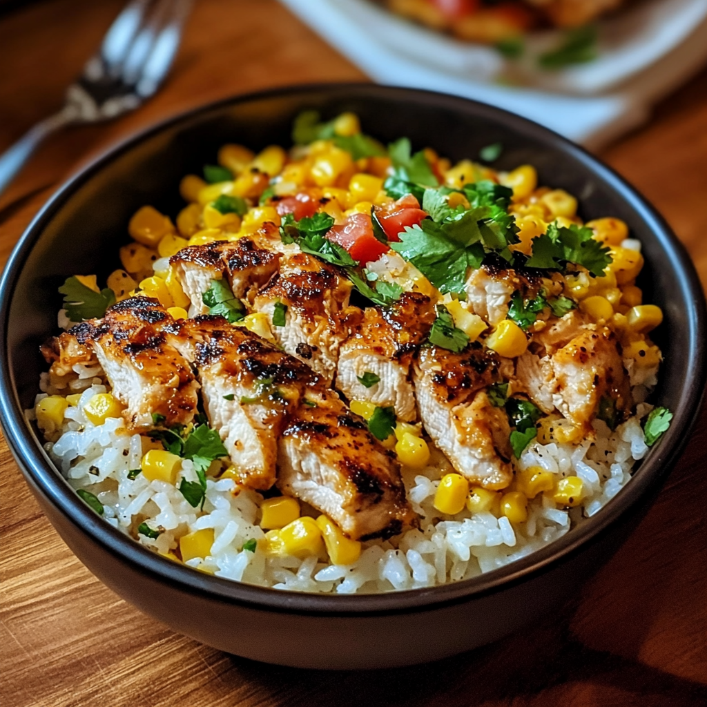 Street Corn Chicken Rice Bowl 