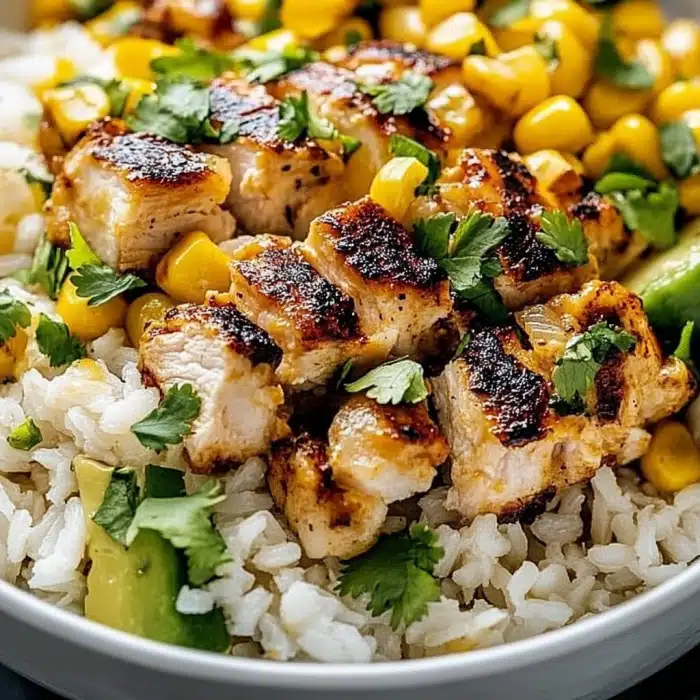 Street Corn Chicken Rice Bowl